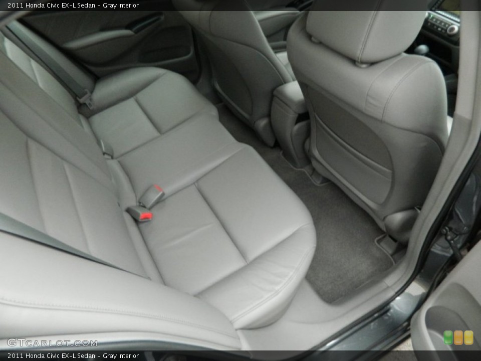 Gray Interior Rear Seat for the 2011 Honda Civic EX-L Sedan #77649671