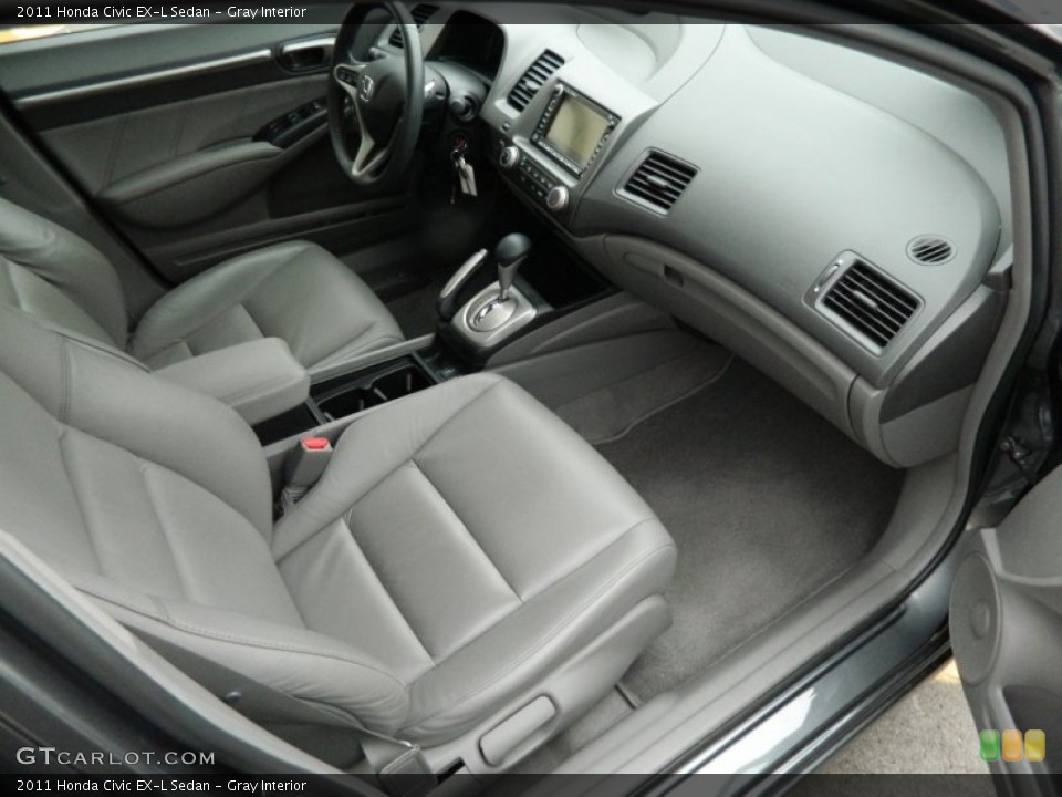 Gray Interior Front Seat for the 2011 Honda Civic EX-L Sedan #77649697
