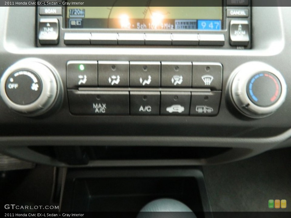 Gray Interior Controls for the 2011 Honda Civic EX-L Sedan #77649772