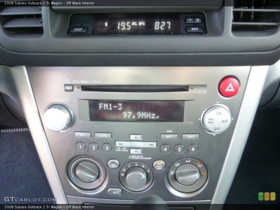 Off Black Interior Controls for the 2008 Subaru Outback 2.5i Wagon #77651174