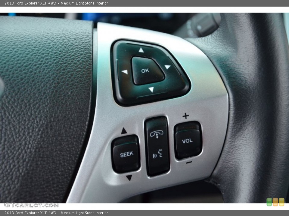Medium Light Stone Interior Controls for the 2013 Ford Explorer XLT 4WD #77651349