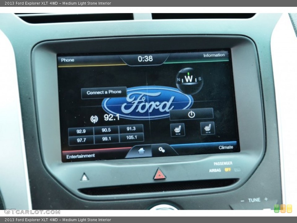 Medium Light Stone Interior Controls for the 2013 Ford Explorer XLT 4WD #77651397