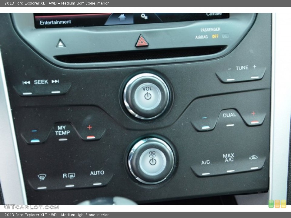 Medium Light Stone Interior Controls for the 2013 Ford Explorer XLT 4WD #77651415