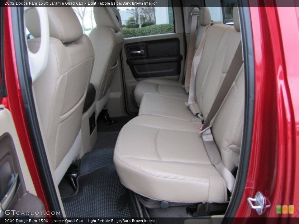 Light Pebble Beige/Bark Brown Interior Rear Seat for the 2009 Dodge Ram 1500 Laramie Quad Cab #77651574