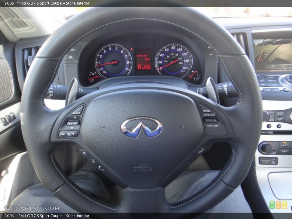 Stone Interior Steering Wheel for the 2009 Infiniti G 37 S Sport Coupe #77652318
