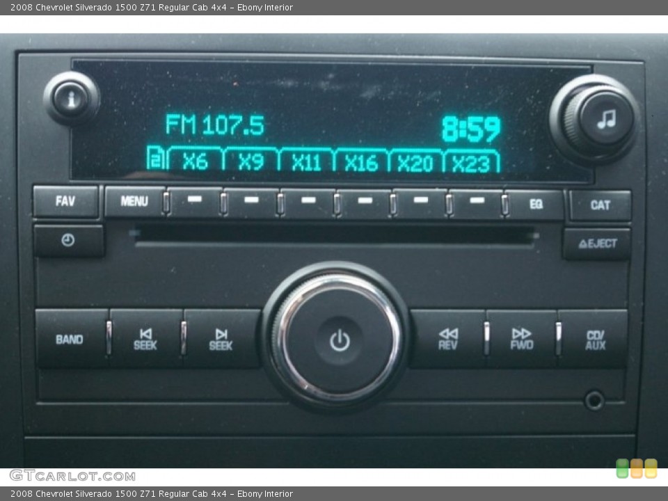 Ebony Interior Audio System for the 2008 Chevrolet Silverado 1500 Z71 Regular Cab 4x4 #77652367