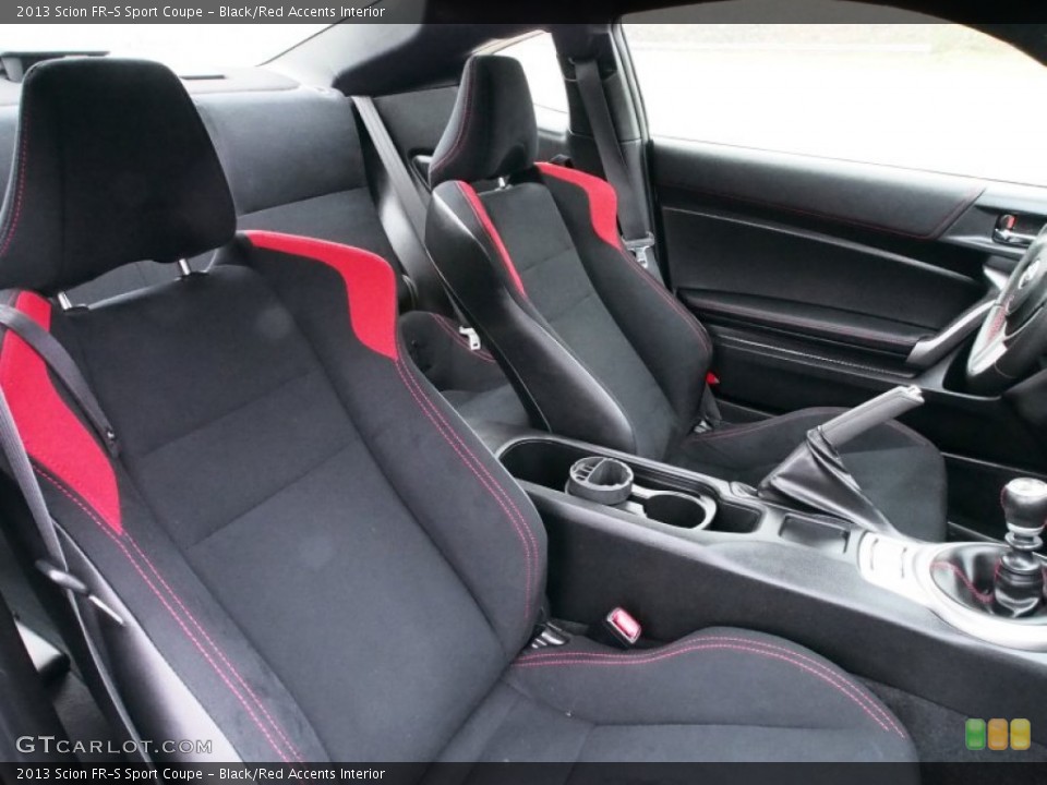 Black/Red Accents Interior Front Seat for the 2013 Scion FR-S Sport Coupe #77652966