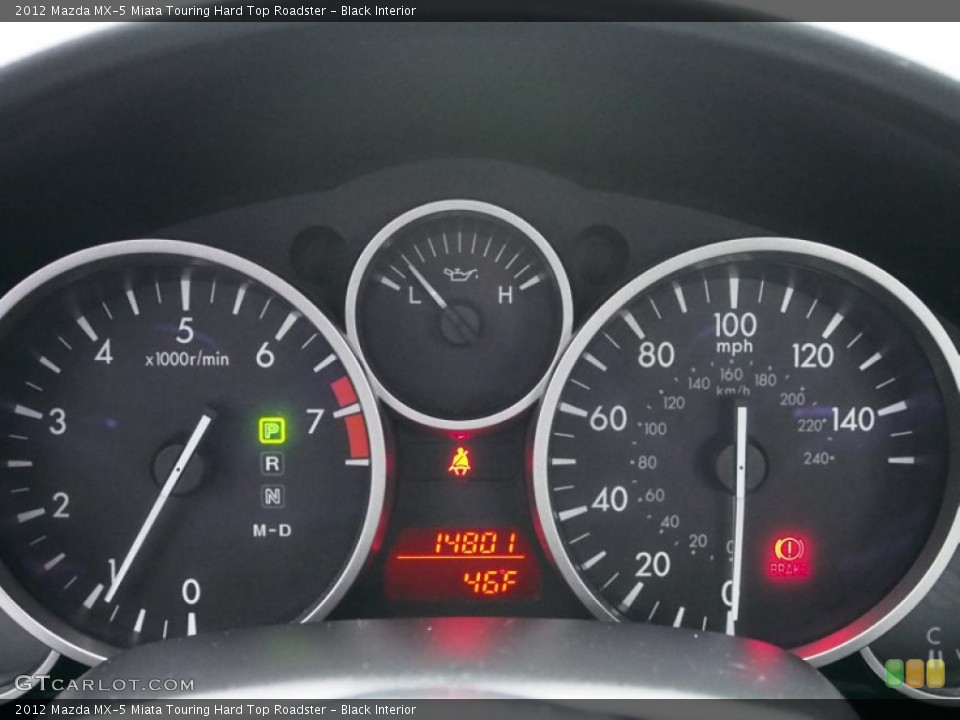 Black Interior Gauges for the 2012 Mazda MX-5 Miata Touring Hard Top Roadster #77653635