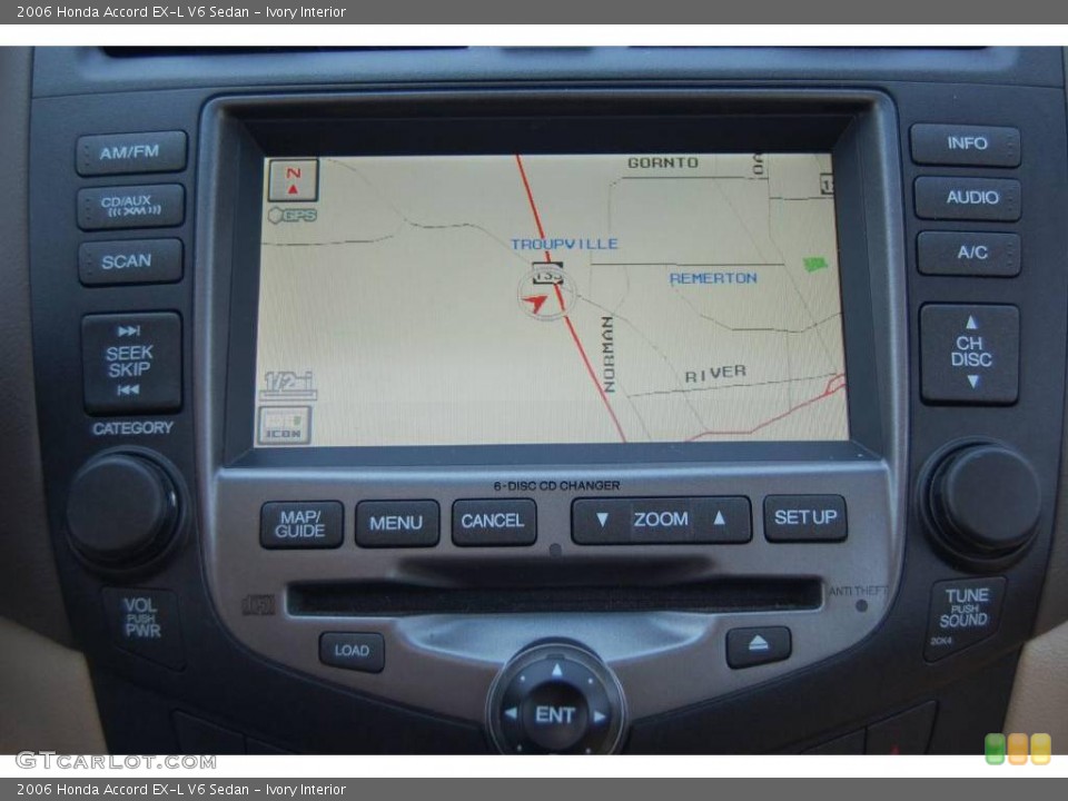 Ivory Interior Navigation for the 2006 Honda Accord EX-L V6 Sedan #7765384