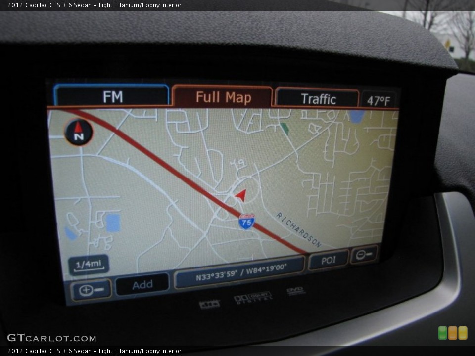 Light Titanium/Ebony Interior Navigation for the 2012 Cadillac CTS 3.6 Sedan #77653944