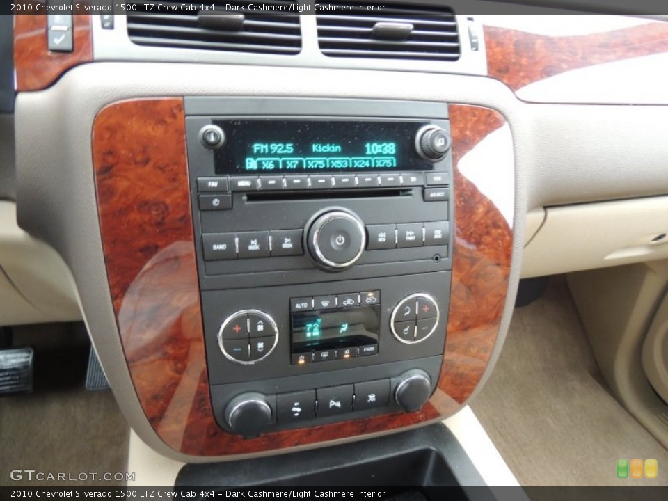Dark Cashmere/Light Cashmere Interior Controls for the 2010 Chevrolet Silverado 1500 LTZ Crew Cab 4x4 #77655392