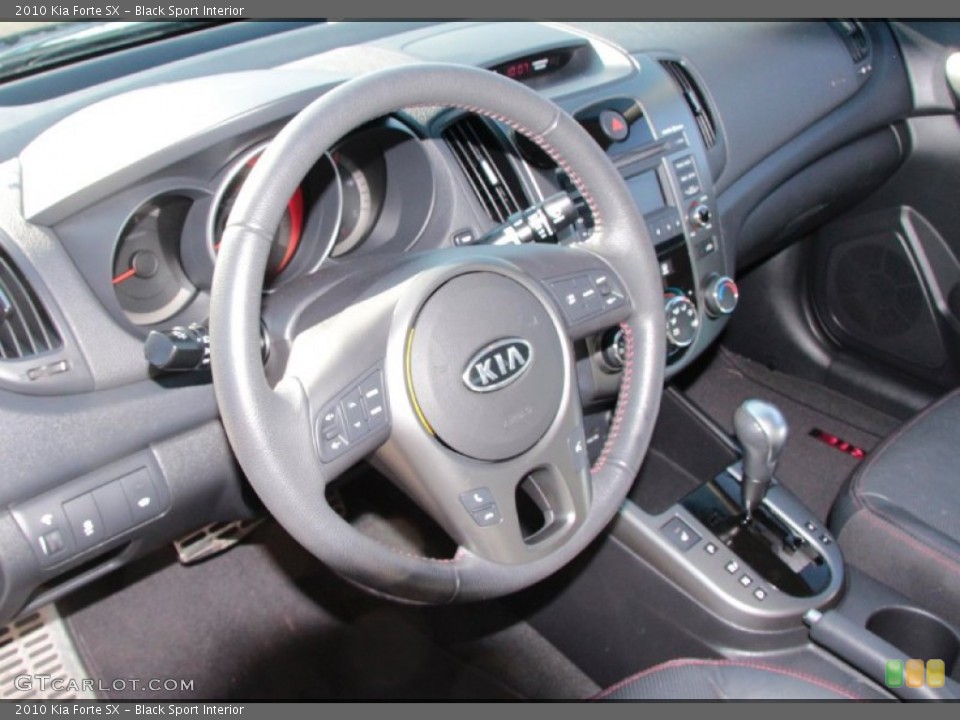 Black Sport Interior Steering Wheel for the 2010 Kia Forte SX #77655738
