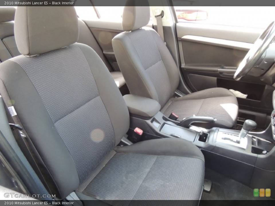 Black Interior Front Seat for the 2010 Mitsubishi Lancer ES #77655978