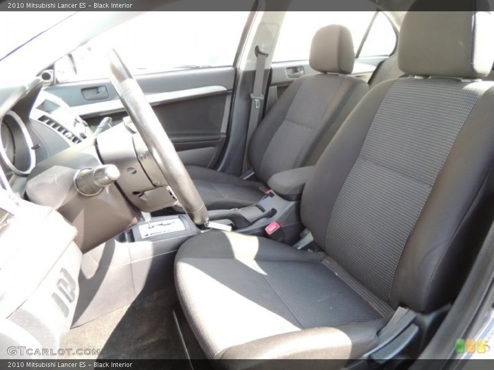 Black Interior Front Seat for the 2010 Mitsubishi Lancer ES #77656035