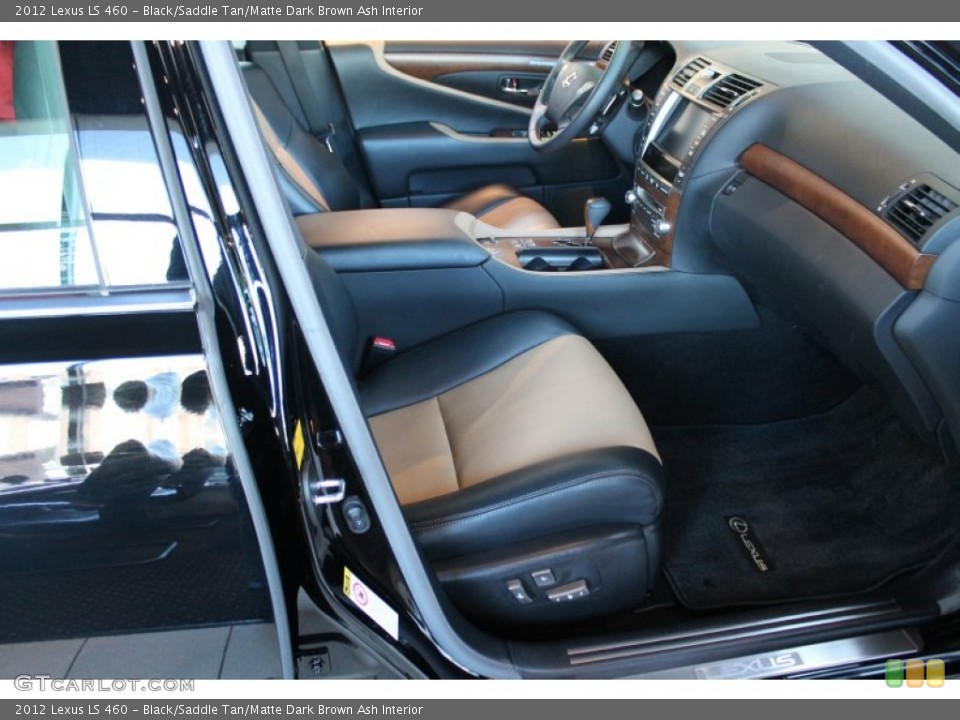 Black/Saddle Tan/Matte Dark Brown Ash 2012 Lexus LS Interiors