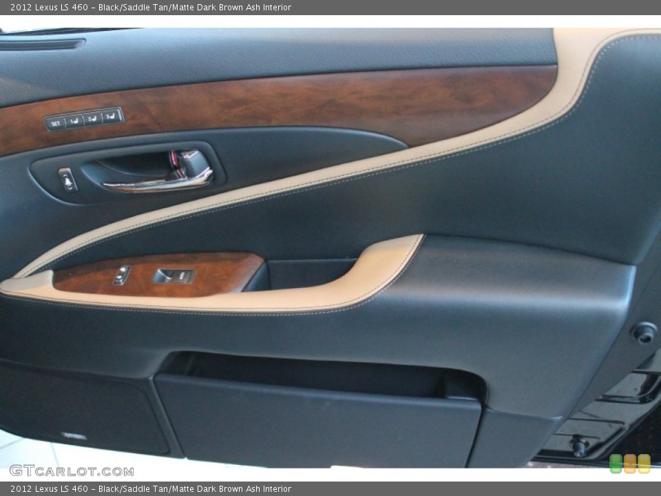 Black/Saddle Tan/Matte Dark Brown Ash Interior Door Panel for the 2012 Lexus LS 460 #77656704