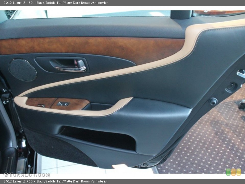 Black/Saddle Tan/Matte Dark Brown Ash Interior Door Panel for the 2012 Lexus LS 460 #77656750