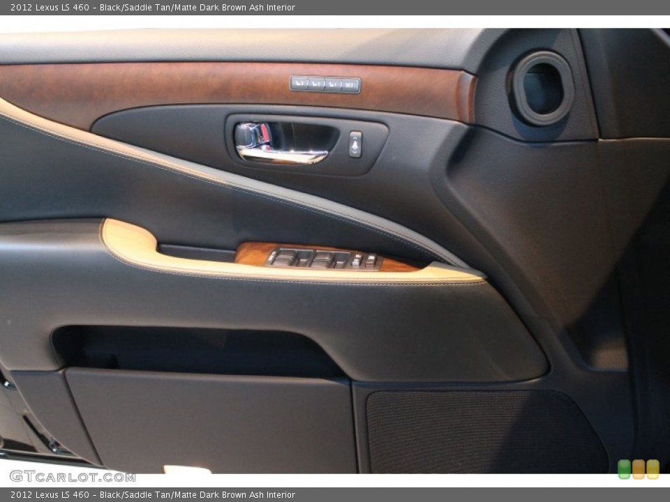 Black/Saddle Tan/Matte Dark Brown Ash Interior Door Panel for the 2012 Lexus LS 460 #77656893