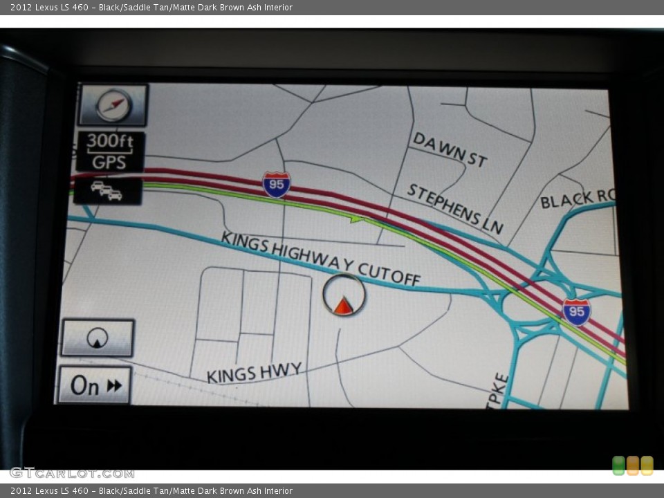 Black/Saddle Tan/Matte Dark Brown Ash Interior Navigation for the 2012 Lexus LS 460 #77656968