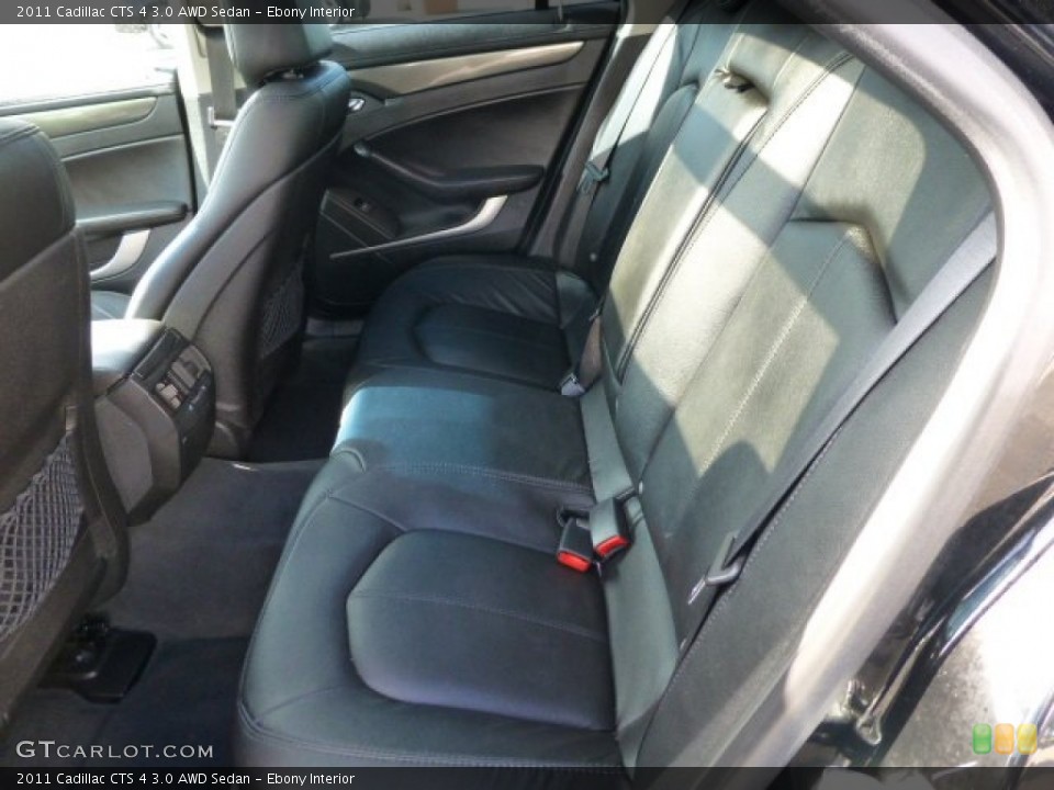 Ebony Interior Rear Seat for the 2011 Cadillac CTS 4 3.0 AWD Sedan #77657923