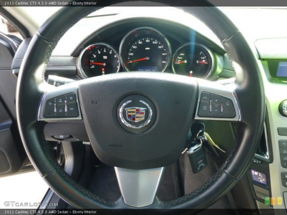 Ebony Interior Steering Wheel for the 2011 Cadillac CTS 4 3.0 AWD Sedan #77658049