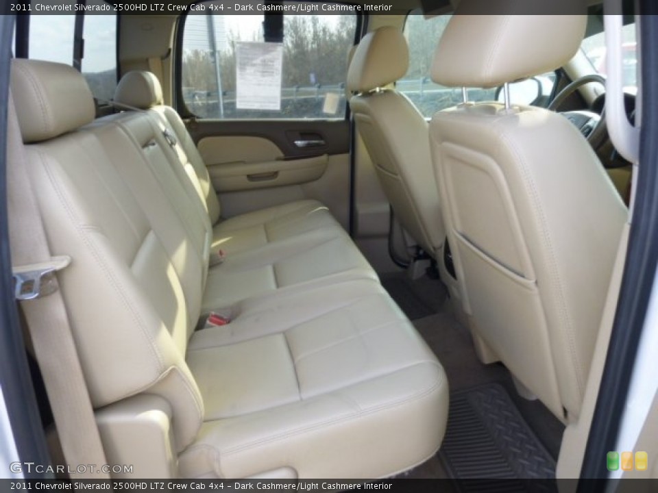 Dark Cashmere/Light Cashmere Interior Rear Seat for the 2011 Chevrolet Silverado 2500HD LTZ Crew Cab 4x4 #77658546