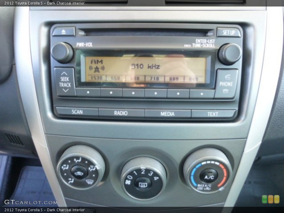 Dark Charcoal Interior Audio System for the 2012 Toyota Corolla S #77659614