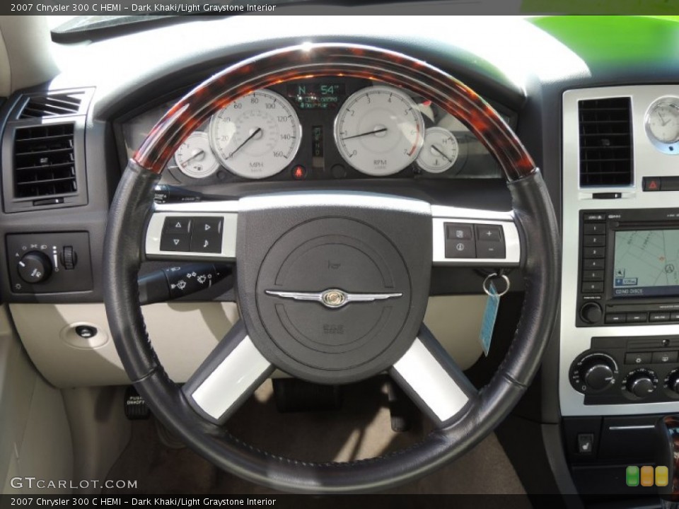 Dark Khaki/Light Graystone Interior Steering Wheel for the 2007 Chrysler 300 C HEMI #77659733
