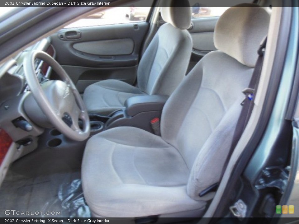 Dark Slate Gray Interior Front Seat for the 2002 Chrysler Sebring LX Sedan #77659821