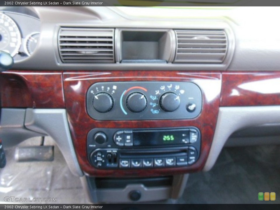 Dark Slate Gray Interior Controls for the 2002 Chrysler Sebring LX Sedan #77659911