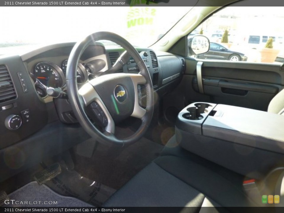 Ebony Interior Prime Interior for the 2011 Chevrolet Silverado 1500 LT Extended Cab 4x4 #77659914