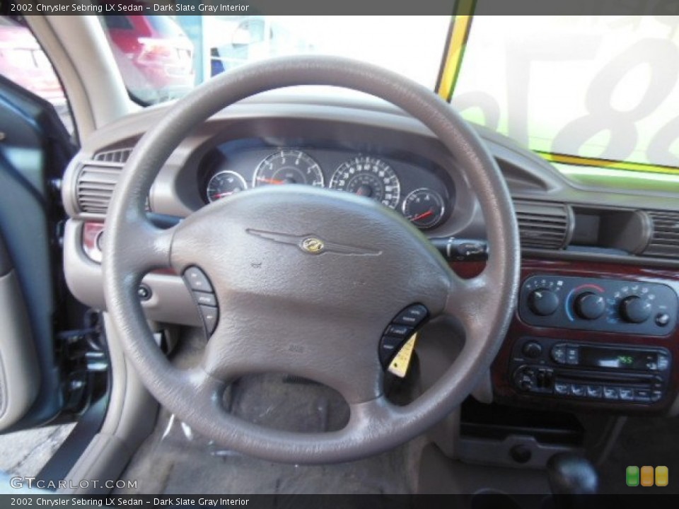 Dark Slate Gray Interior Steering Wheel for the 2002 Chrysler Sebring LX Sedan #77659956