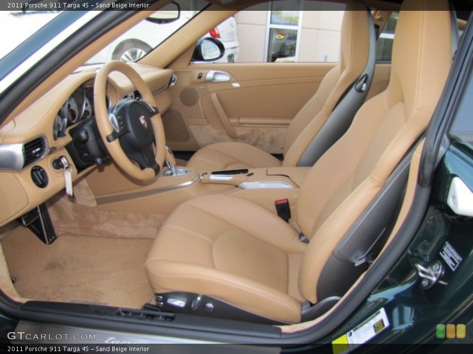 Sand Beige Interior Front Seat for the 2011 Porsche 911 Targa 4S #77660007