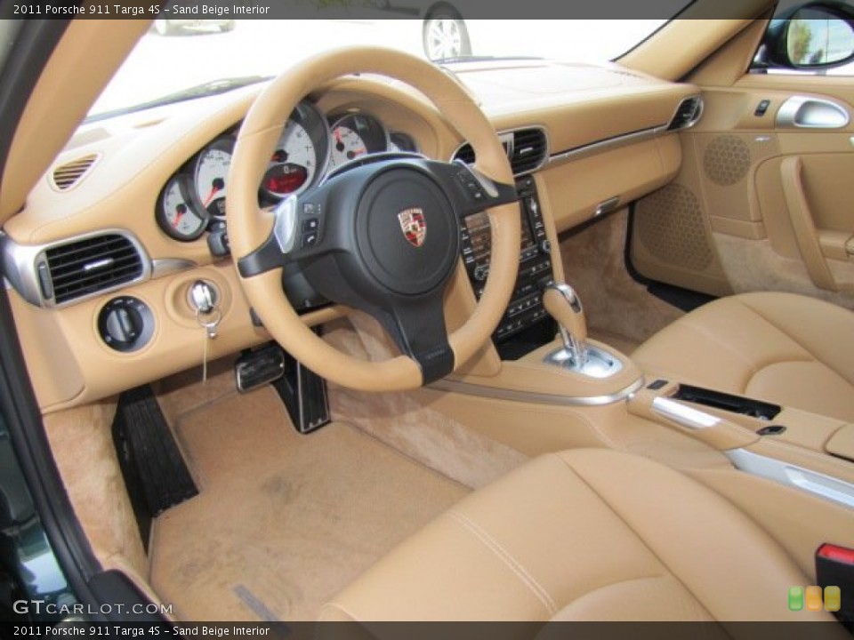 Sand Beige Interior Prime Interior for the 2011 Porsche 911 Targa 4S #77660217