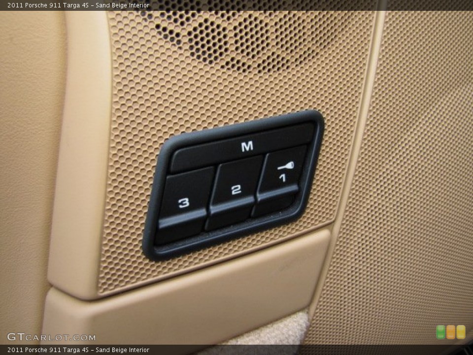 Sand Beige Interior Controls for the 2011 Porsche 911 Targa 4S #77660558