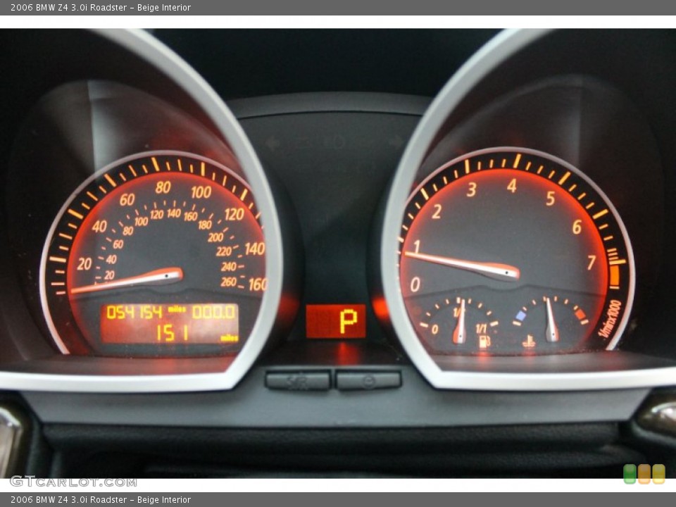Beige Interior Gauges for the 2006 BMW Z4 3.0i Roadster #77661171