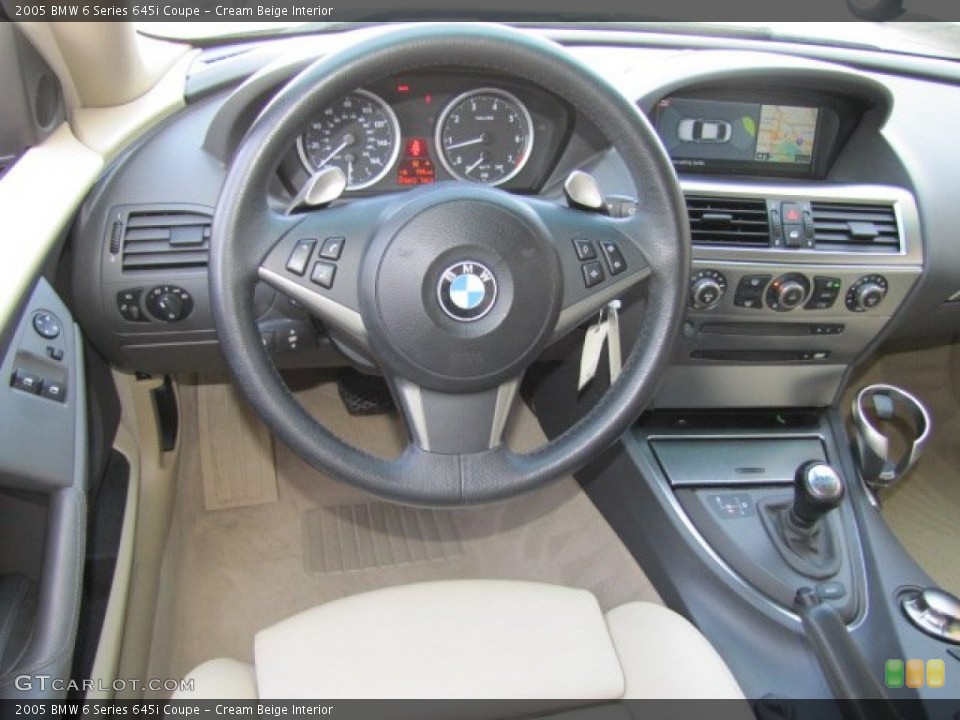 Cream Beige Interior Dashboard for the 2005 BMW 6 Series 645i Coupe #77662341