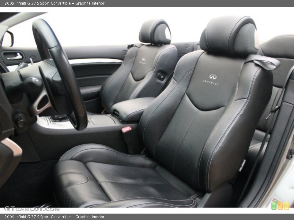Graphite Interior Front Seat for the 2009 Infiniti G 37 S Sport Convertible #77662743