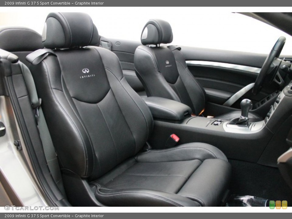 Graphite Interior Front Seat for the 2009 Infiniti G 37 S Sport Convertible #77662760
