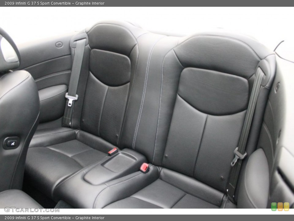 Graphite Interior Rear Seat for the 2009 Infiniti G 37 S Sport Convertible #77662774