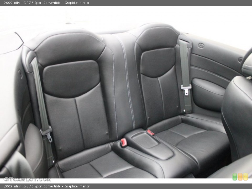 Graphite Interior Rear Seat for the 2009 Infiniti G 37 S Sport Convertible #77662788