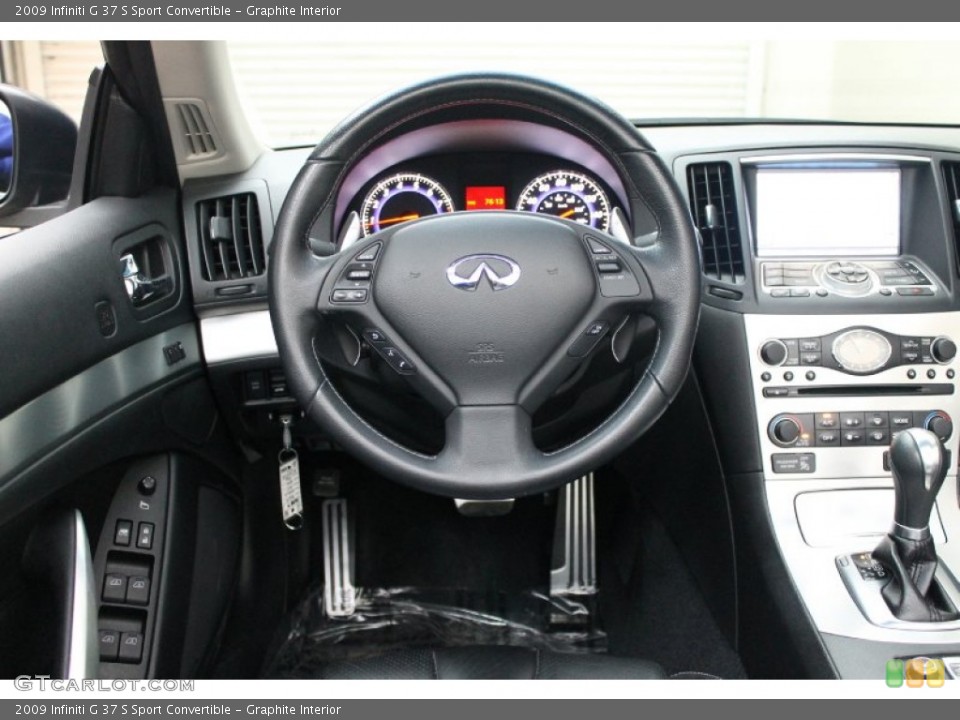 Graphite Interior Steering Wheel for the 2009 Infiniti G 37 S Sport Convertible #77662920