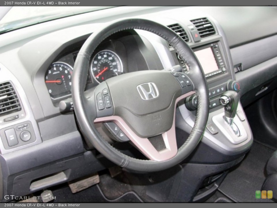 Black Interior Steering Wheel for the 2007 Honda CR-V EX-L 4WD #77663292