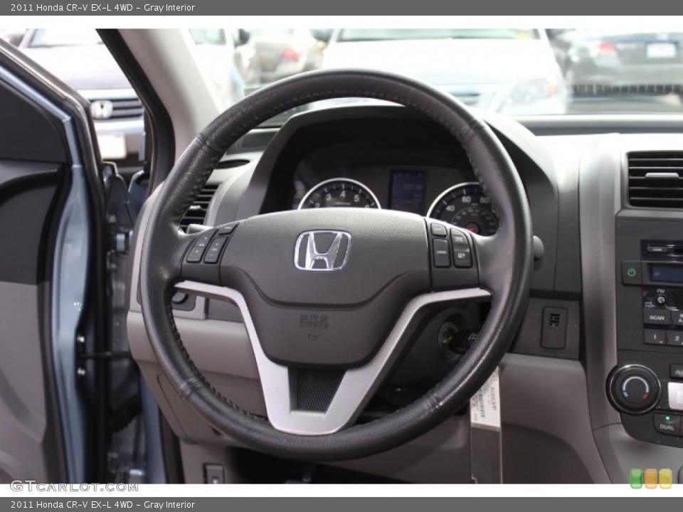 Gray Interior Steering Wheel for the 2011 Honda CR-V EX-L 4WD #77665374