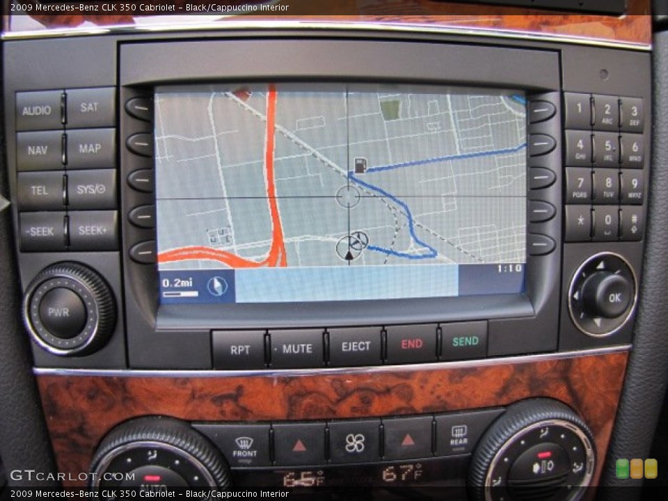 Black/Cappuccino Interior Navigation for the 2009 Mercedes-Benz CLK 350 Cabriolet #77665485