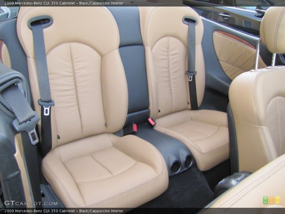 Black/Cappuccino Interior Rear Seat for the 2009 Mercedes-Benz CLK 350 Cabriolet #77665524