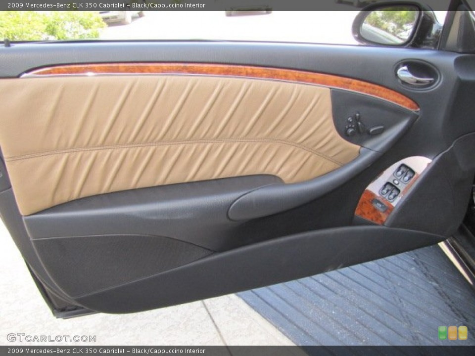 Black/Cappuccino Interior Door Panel for the 2009 Mercedes-Benz CLK 350 Cabriolet #77665635