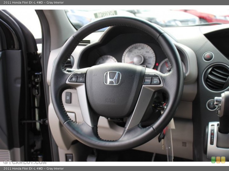 Gray Interior Steering Wheel for the 2011 Honda Pilot EX-L 4WD #77665806