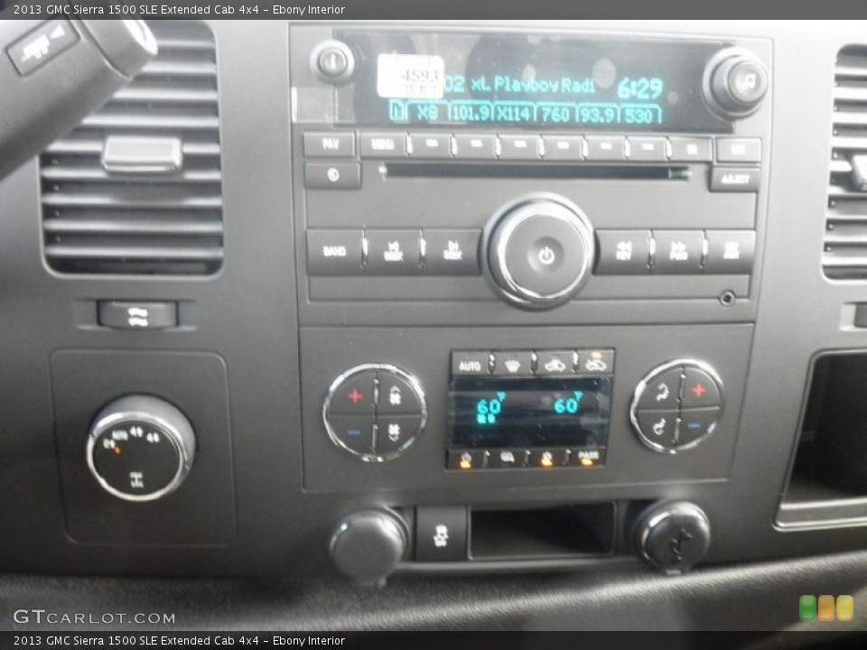 Ebony Interior Controls for the 2013 GMC Sierra 1500 SLE Extended Cab 4x4 #77666177