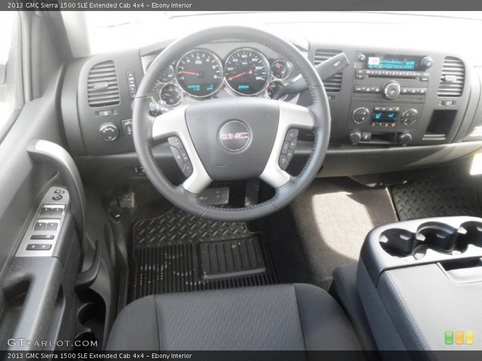 Ebony Interior Dashboard for the 2013 GMC Sierra 1500 SLE Extended Cab 4x4 #77666382